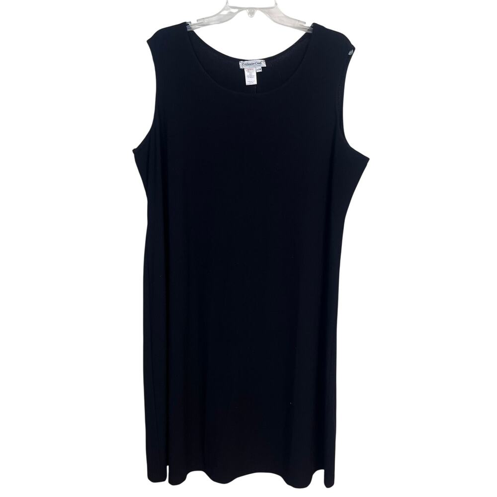Coldwater Creek Black Sleeveless Scoop Neck Stretch Dress Women’s 20W Plus